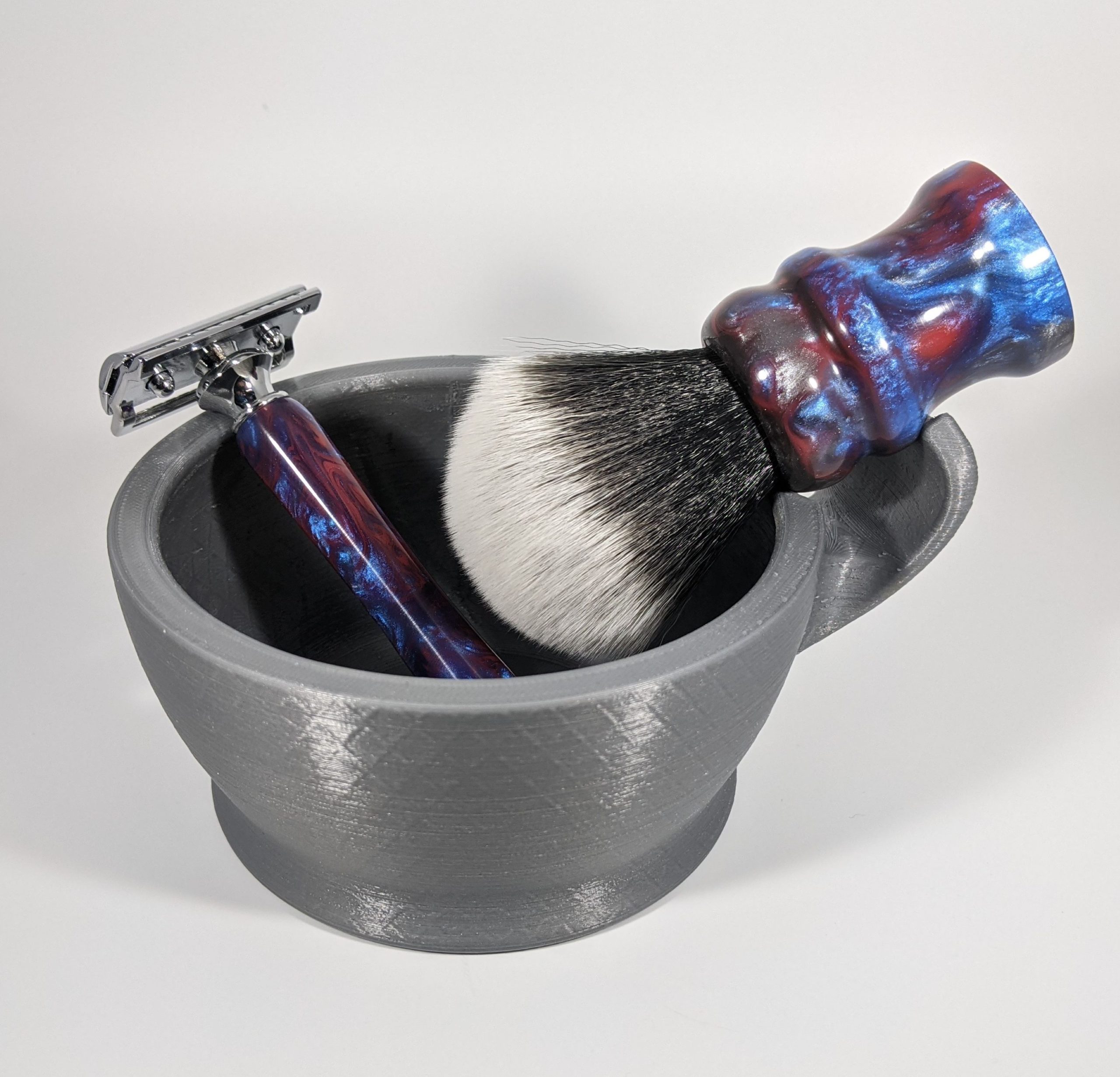 Shave set created and donated for an annual cancer fundraiser. This set raised $180.
